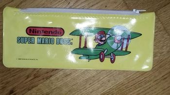 Trousse super mario Bros Nintendo Vintage 1989 Pencil Case kit plane avion