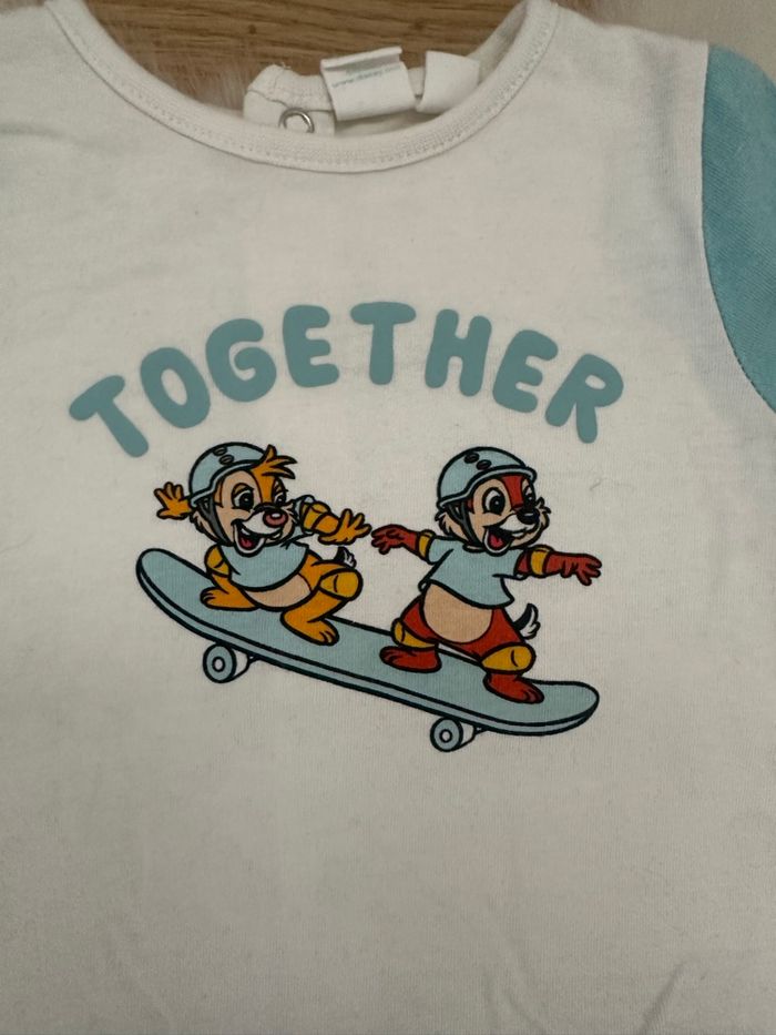 Pyjama / dors bien 2 pièces bébé mixte - très bon état - taille 6 mois - tic et tac/disney/Orchestra - photo numéro 3