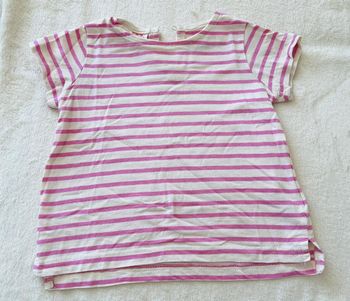 Tee shirt manche courte rose et blanc Lefties 12-18 mois 86cm