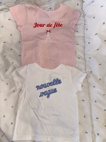 Lot 2 tee shirt jacadi taille 4 ans 