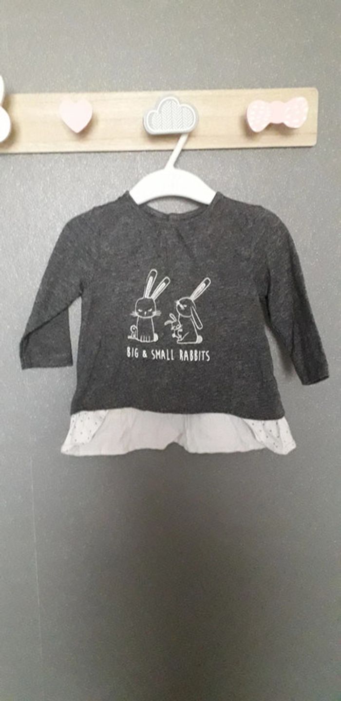 T.shirt tunique manches longues 9 mois