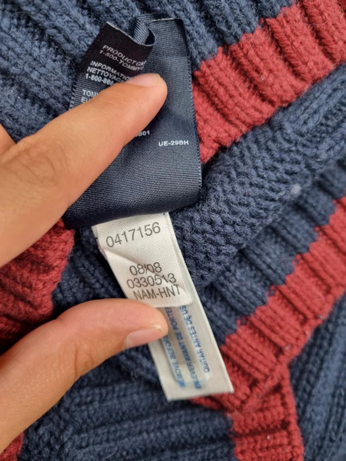 Veste zippée épaisse Tommy Hilfiger bleu marine – Taille L Homme (mesures en photos) - photo numéro 10