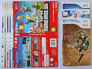 Gros lot de notices et jaquettes Nintendo Wii - non dissociable