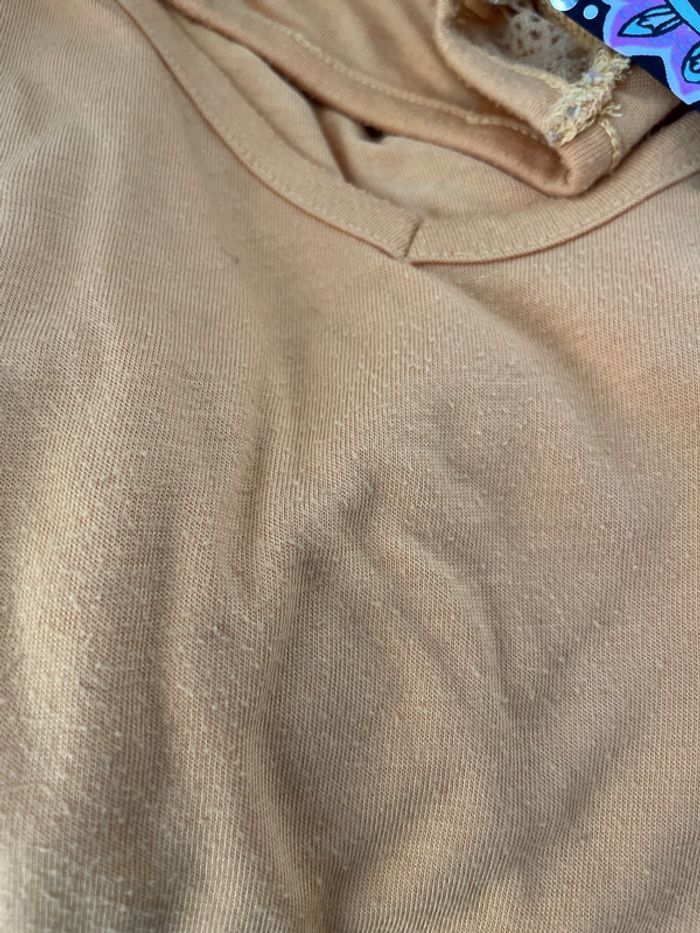 Tee-shirts manche 3/4 couleur jaune moutarde taille s marque la halle - photo numéro 6