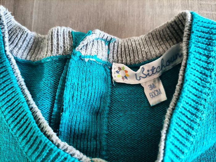 Lot de 2 pulls col V et 1 jean Kitchoun 3 mois - photo numéro 4