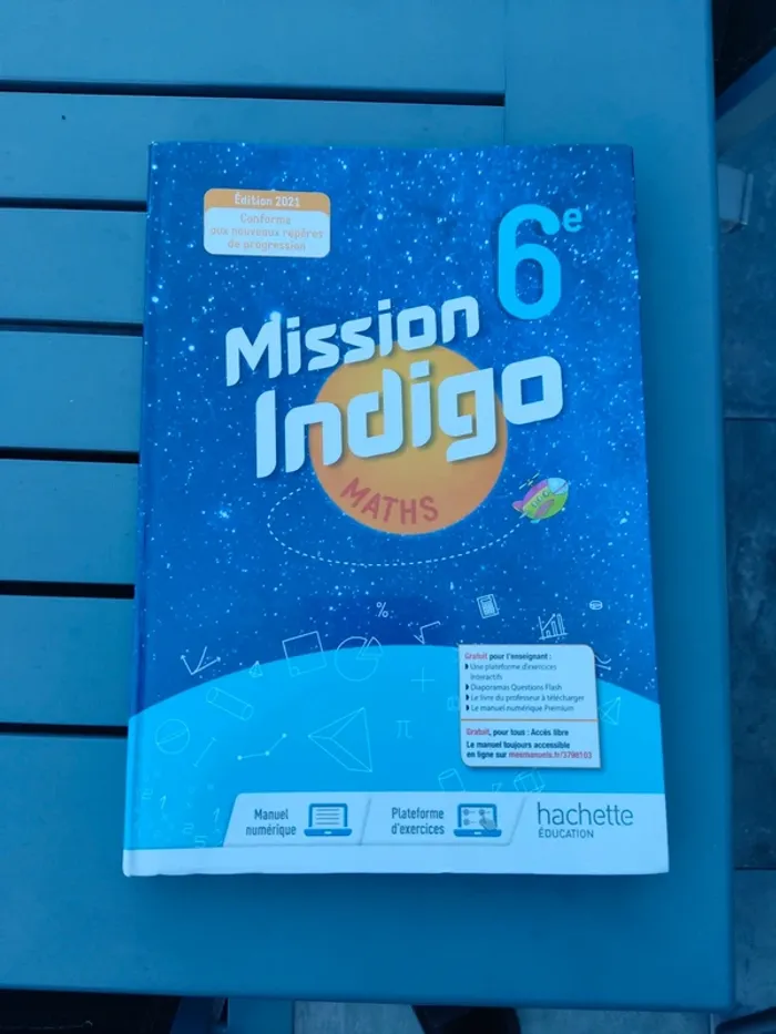 Livre Mission Indigo 6ème