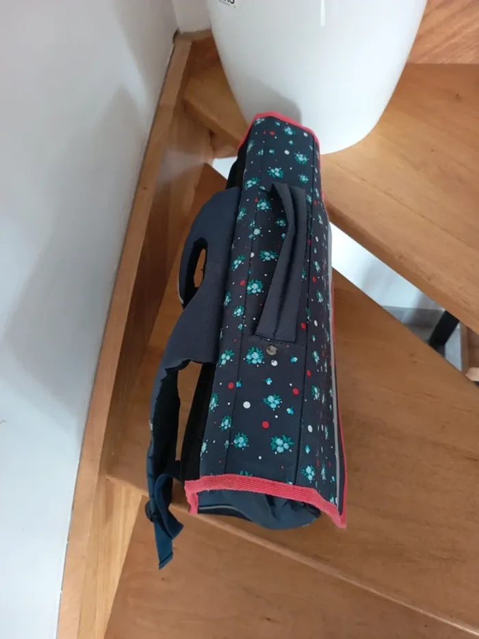 Cartable fille caméléon , 3 compartiments , fleurie - photo numéro 5