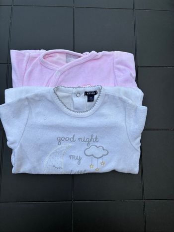 Lot de pyjama velour bébé fille 6 mois