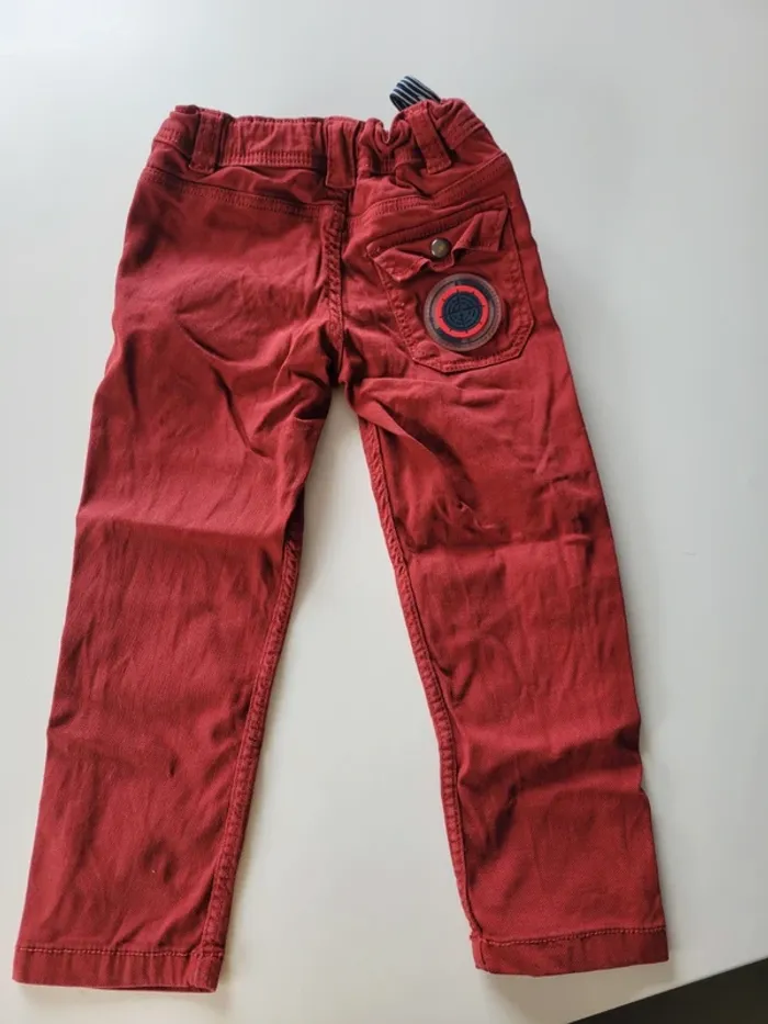 Pantalon rouge sergent major taille 2 ans - photo numéro 4