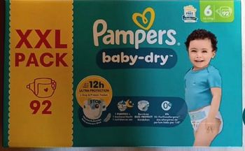 184 couches Pampers taille 6