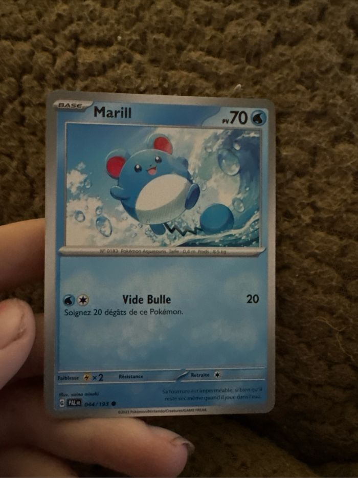Carte Pokémon Marill 044/193 - photo numéro 2