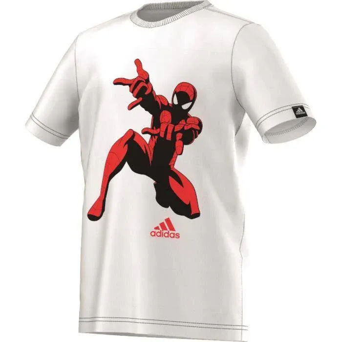 T-shirt Adidas SpiderMan Blanc Taille 15 ans, neuf et authentique - photo numéro 2