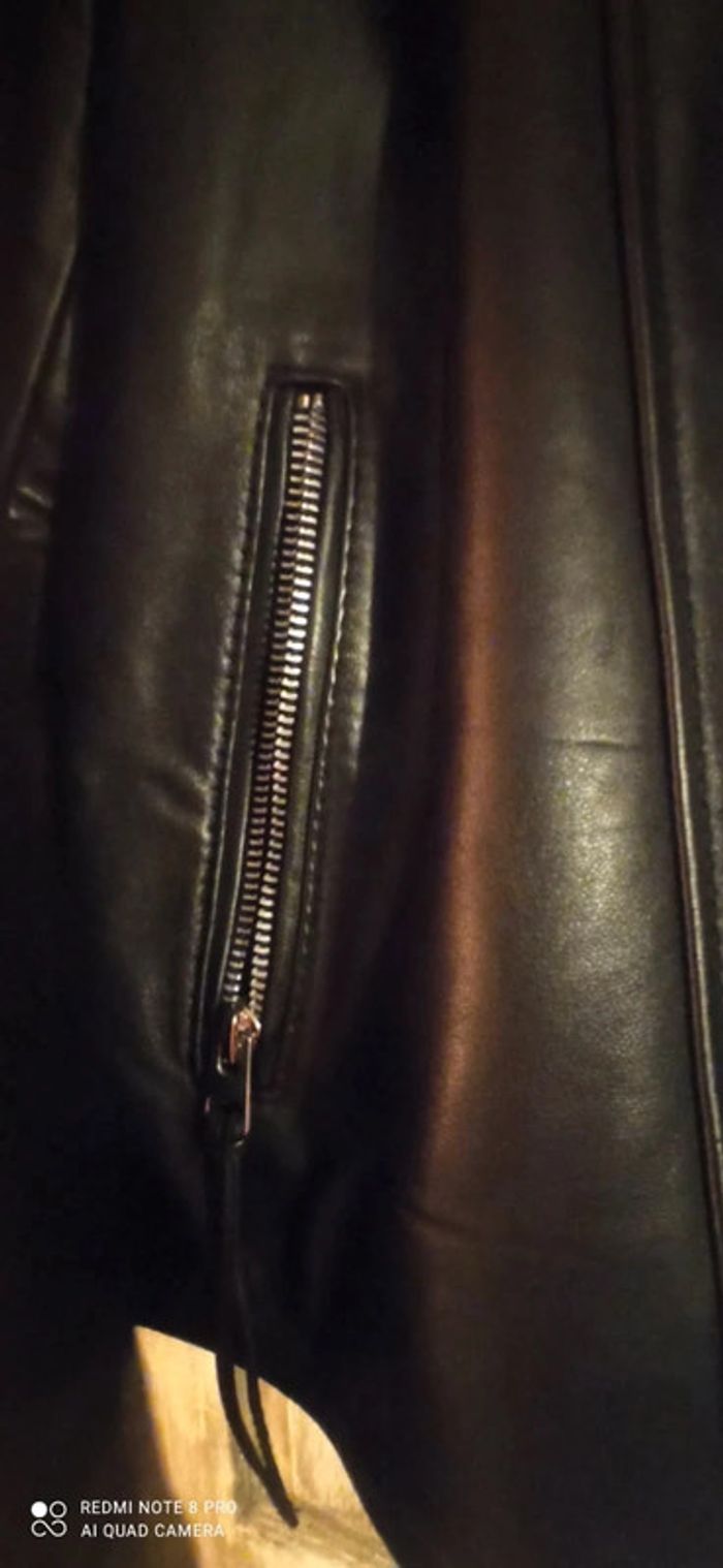Perfecto cuir noir Mango - photo numéro 7