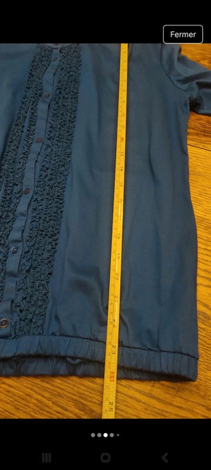 Blouse D'Auvry fr be M coul bleu trés bon état - photo numéro 3