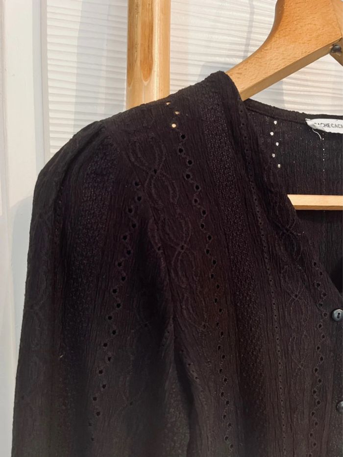 Blouse à manches longues ajouré taille XS - photo numéro 3