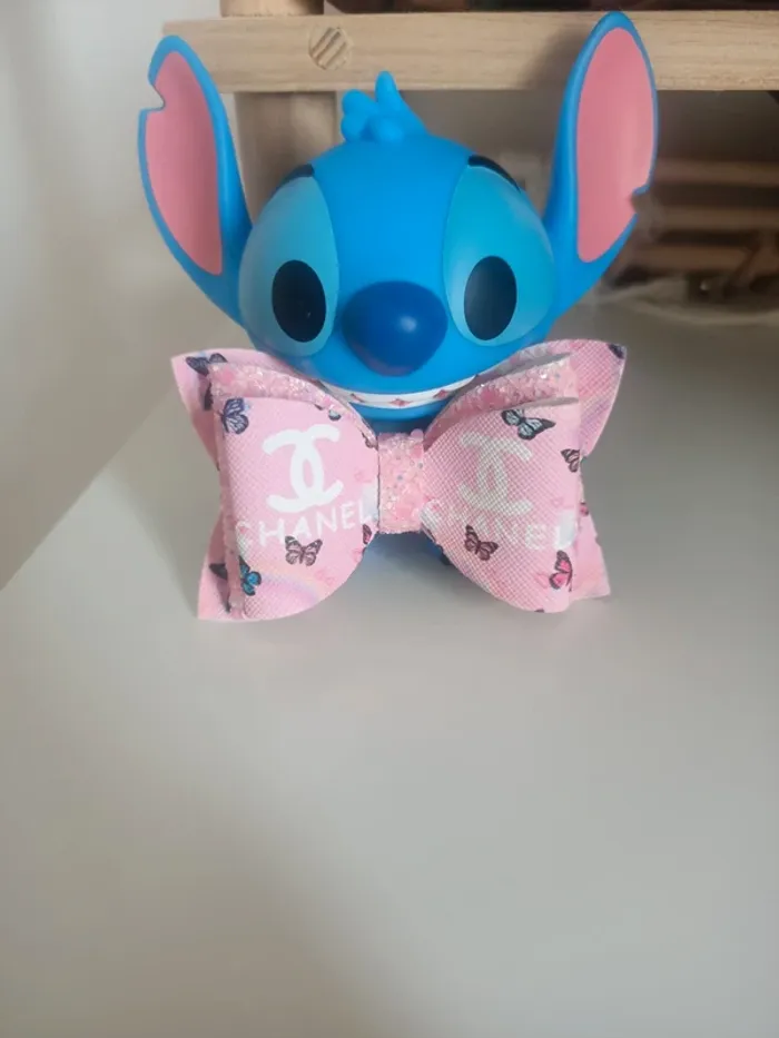 Barrette rose croco fait main