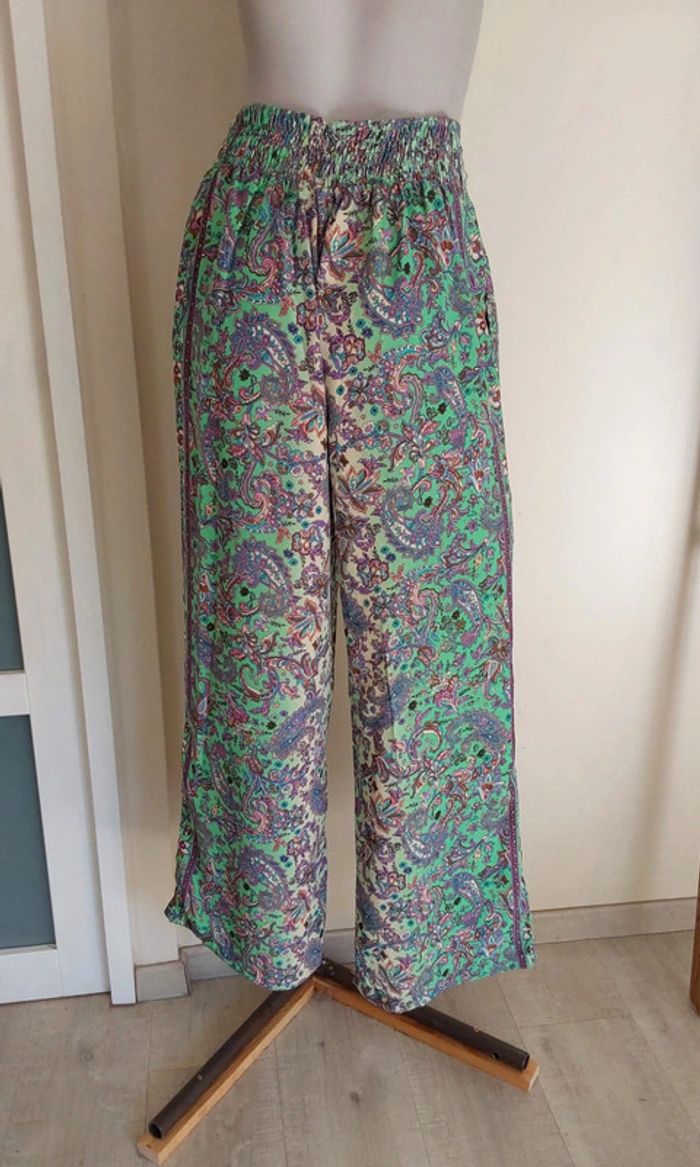 Sarouel neuf soie polyester hippie chic bohème T 36/38 - photo numéro 5