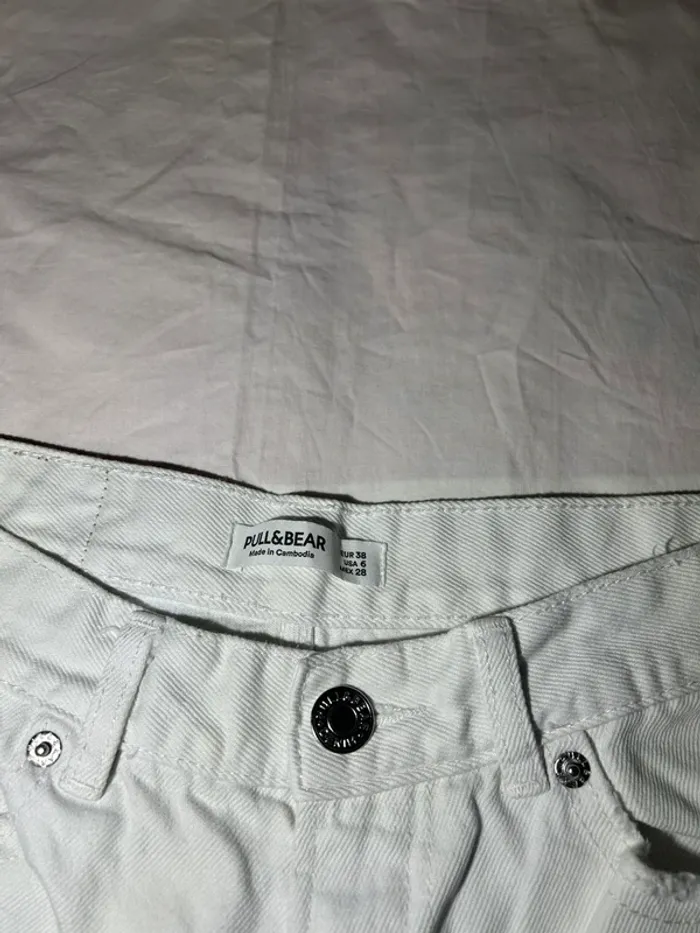 Jean pull & bear blanc - photo numéro 3