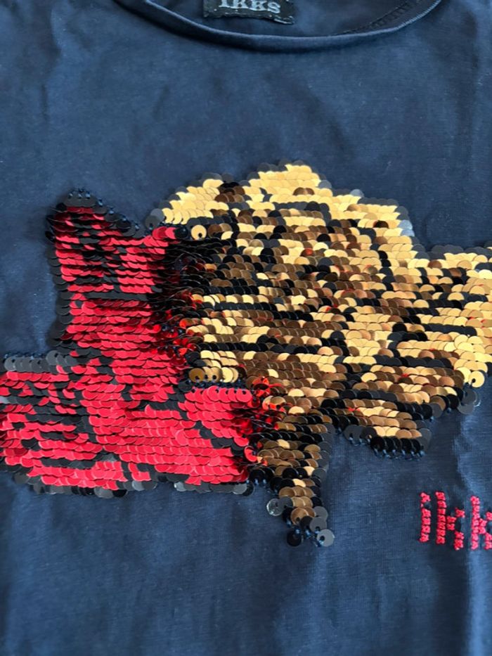 T-shirt IKKS 4 ans avec sequins réversibles - photo numéro 2