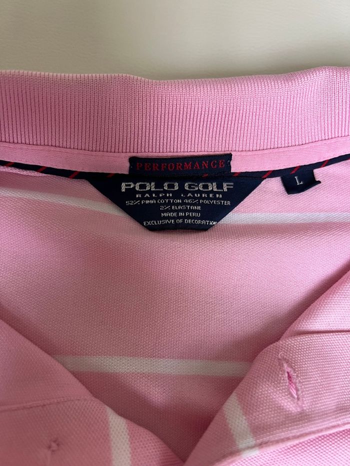 Polo Ralph Lauren rose golf performance homme taille L - photo numéro 4