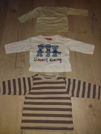 3 Tee-shirts ml 6 mois tbe