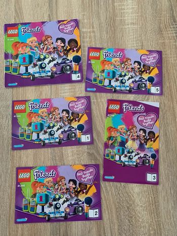 Notice ensemble lot cinq livrets Lego Friends 41346