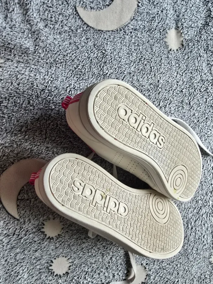 Baskets Adidas blanches et roses – Taille 36 - photo numéro 4