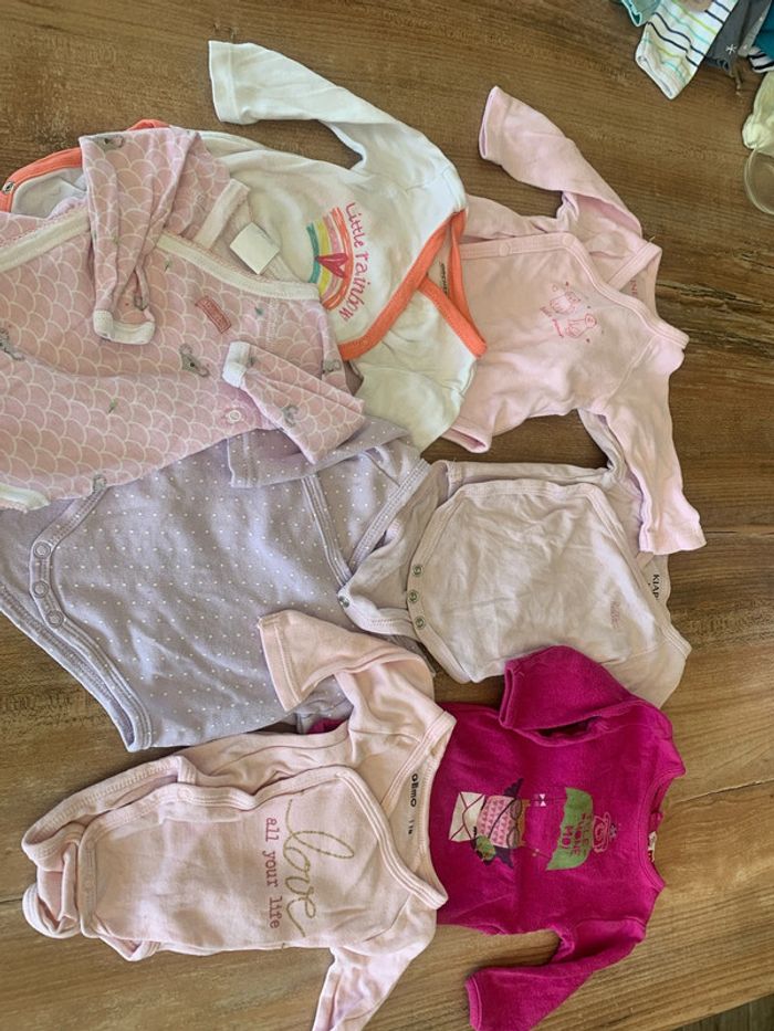 Lot de 7 bodys fille 1 mois