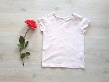 💗 Tee-shirt basique rose clair en coton taille 6 ans