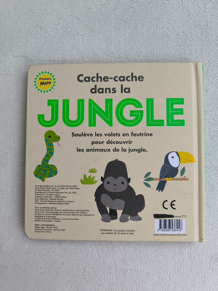 Livre à toucher Cache-cache dans la jungle - photo numéro 3