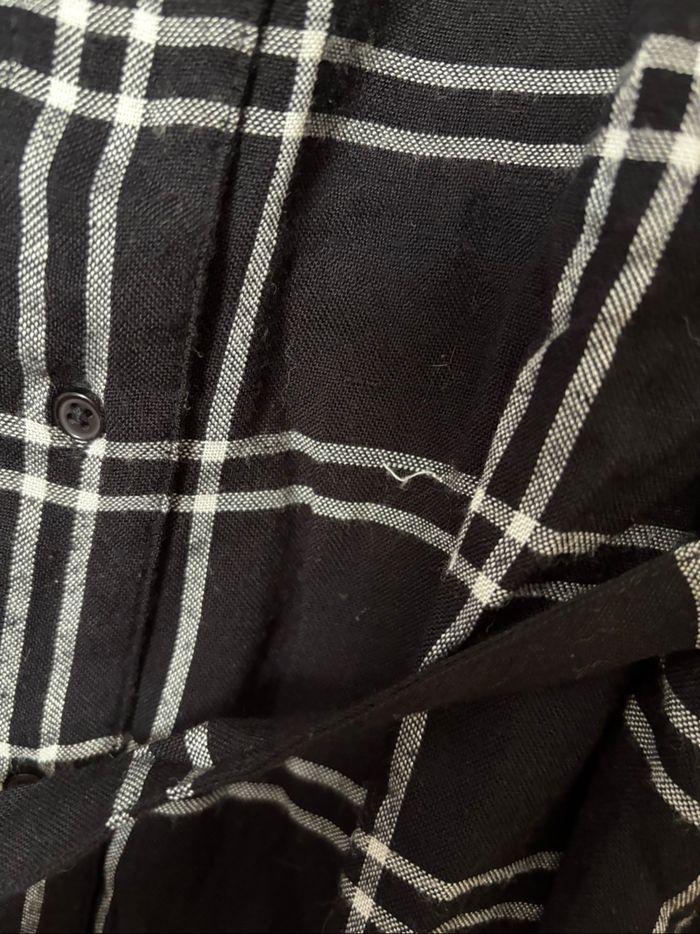 Chemise à carreaux noirs de grossesse Premaman t.xl - photo numéro 4