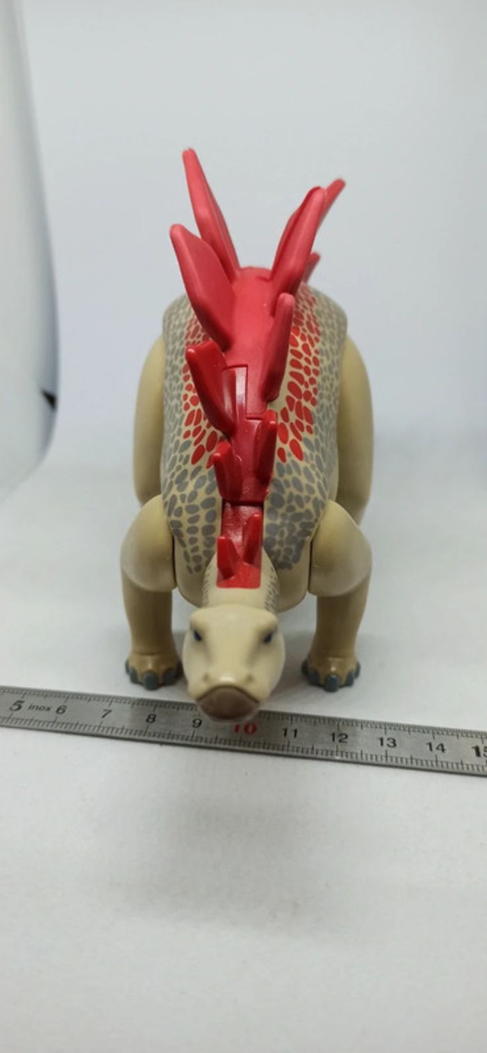 Dinosaure stégosaure beige et rouge playmobil - photo numéro 8