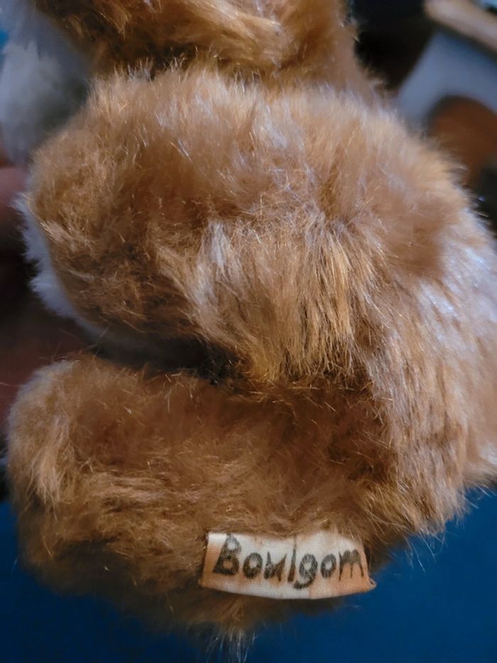 RARE Peluche Kangourou Boulgom 25cm beige blanc marron doudou France collection - photo numéro 2