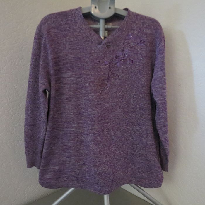 🌸 Pull violet chiné – confortable & élégant 🌸