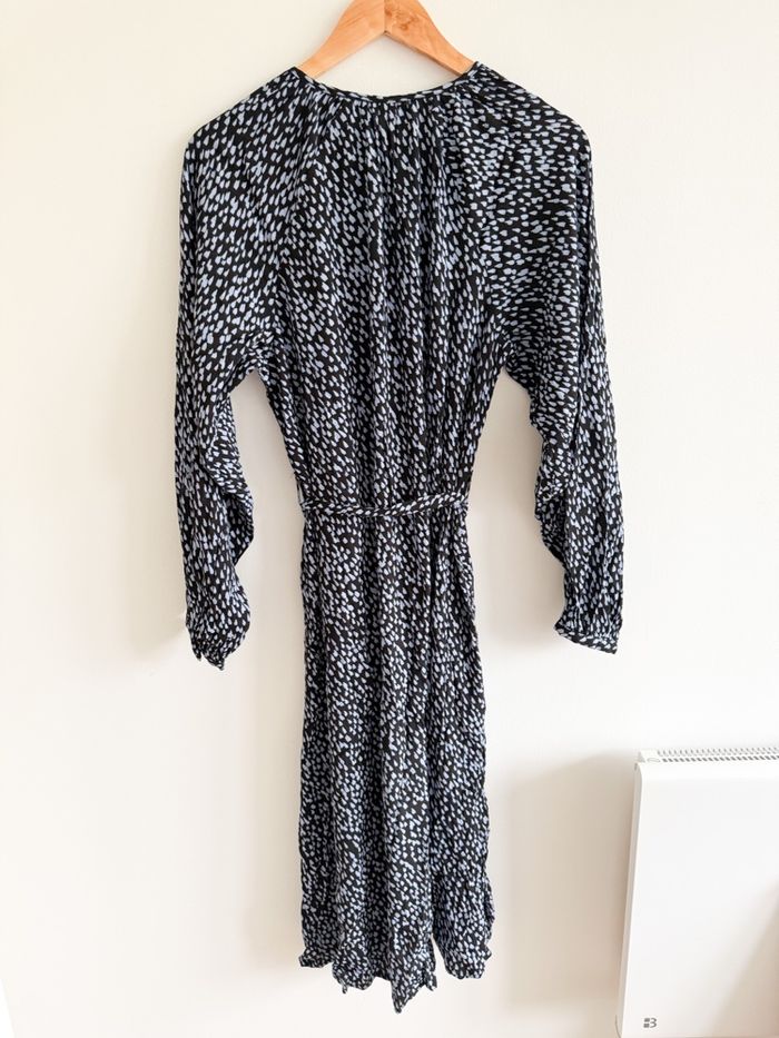 Robe longue avec ceinture manches 3/4 bleu noir vero moda taille 34 XS - photo numéro 6