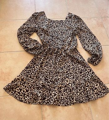 Robe manche longue léopard