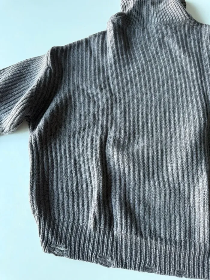 Pull col roulé IRO gris souris - photo numéro 6