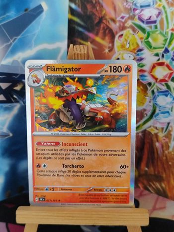 Flâmigator holo rare 31/191 Étincelles Déferlantes