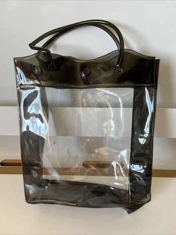 Mini sac de plage plastique transparent 18x20x6 cm