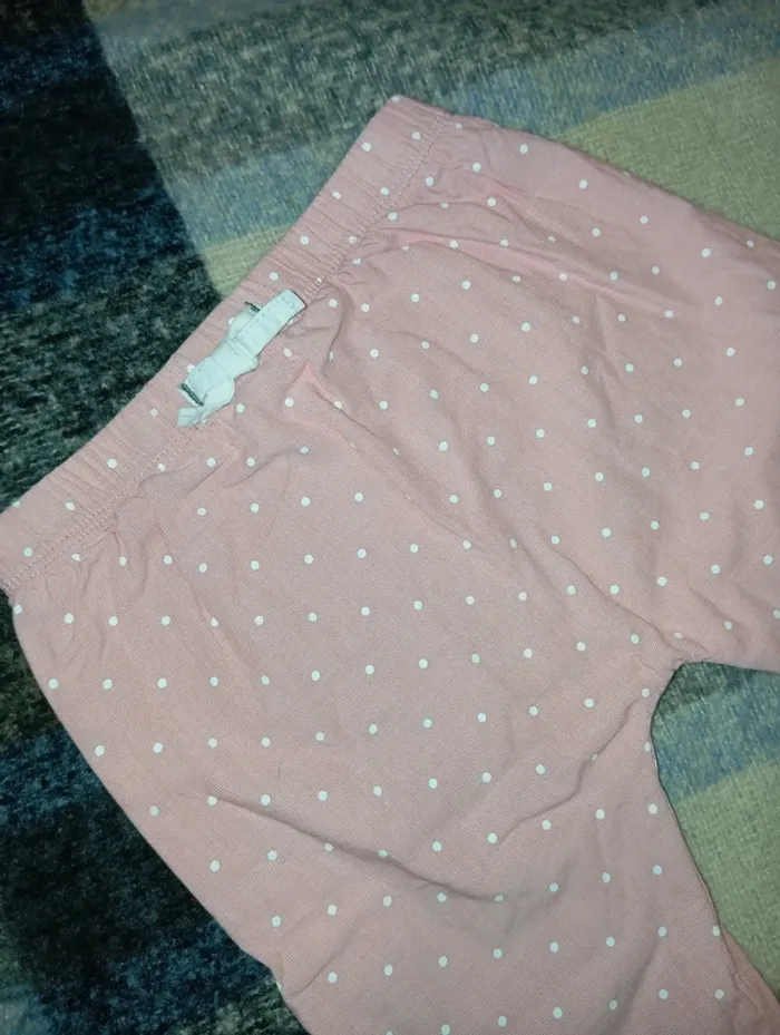Pantalon toile rose 6 mois - photo numéro 2