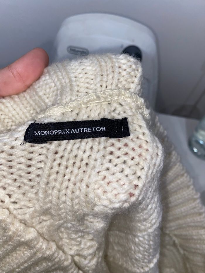 Pull d’hiver Monoprix blanc cassé - photo numéro 4