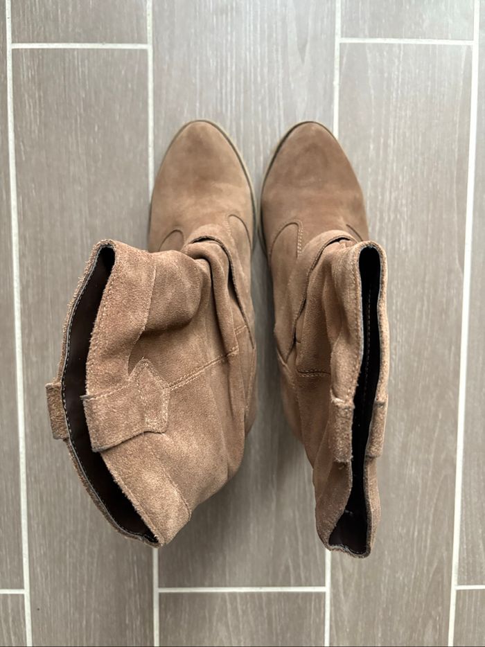 Bottines taupe à talons - photo numéro 2