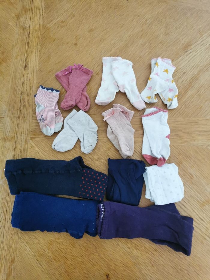 Lot chaussette collant 19 22