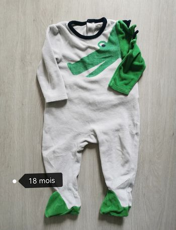 Pyjama hivers 1 pieces garçon 18 mois
