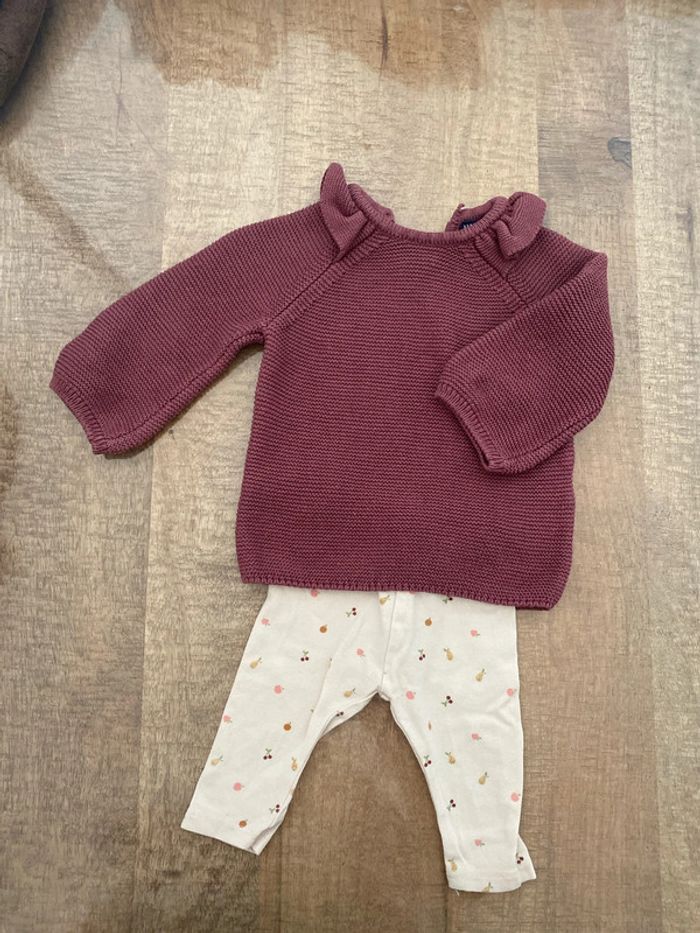 Pull maille avec petit legging