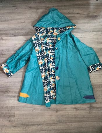 Manteau original enduit lin / coton