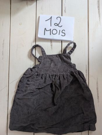 Robe velour bébé fille 12 mois