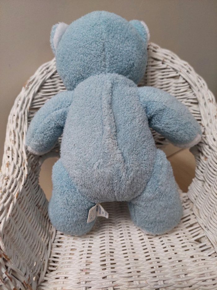 Mustela - peluche doudou ours bleu - photo numéro 3