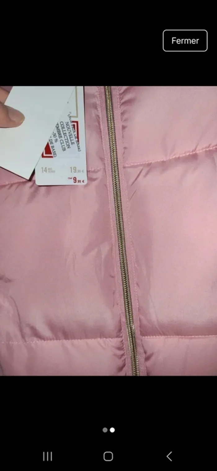 Doudoune sans manche rose orchestra - photo numéro 2