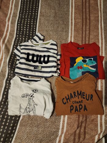 Lot t-shirts manches longues 4 ans